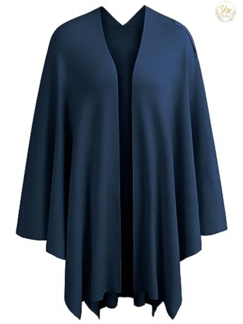 Elegant Women's Cross Front Poncho Shawl Wrap, Soft Viscose Knit, Lightweight